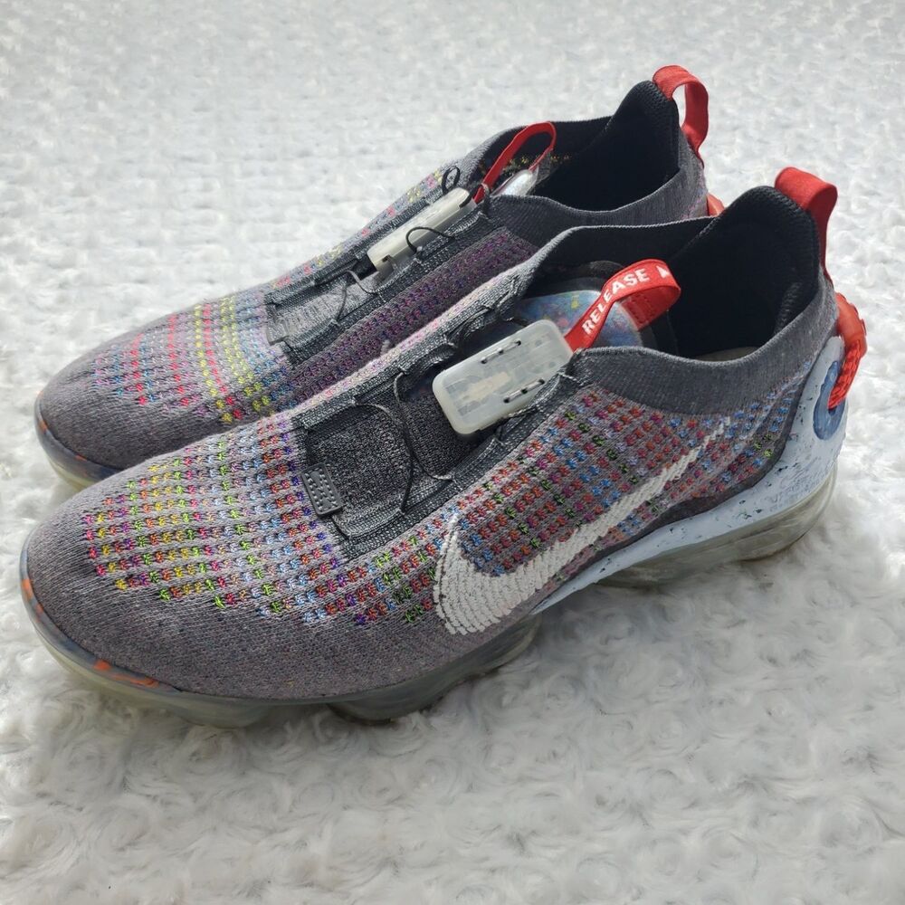 Nike Air Vapor Max 2020 Flyknit Mens Size 12 Gray Running Shoes FlyEase Athletic